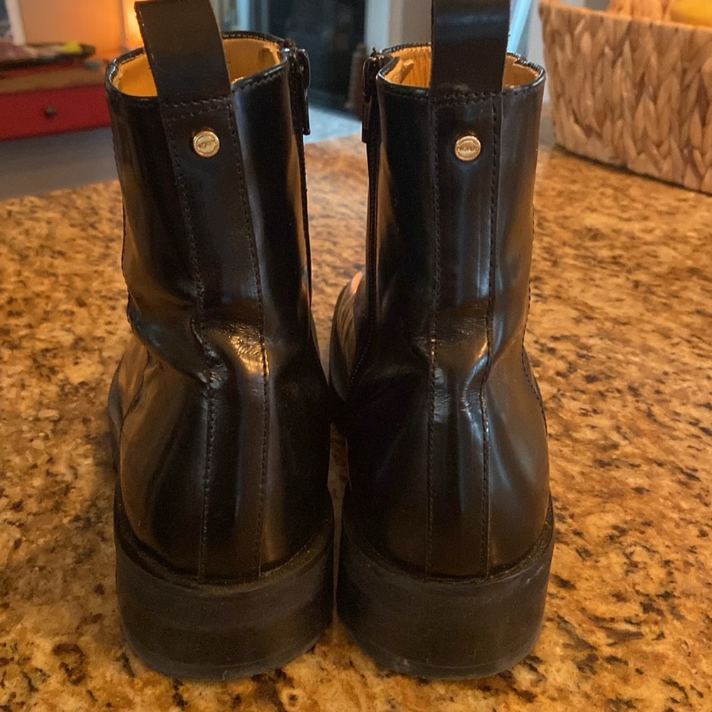 Men's Black Leather Boots - Picture 2 of 3